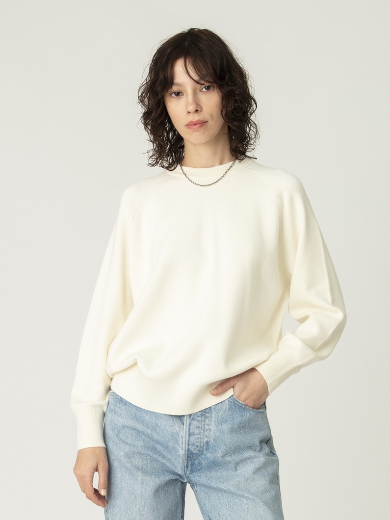 スヴィンコットン スムース ニット プルオーバー 詳細画像 ivory 2