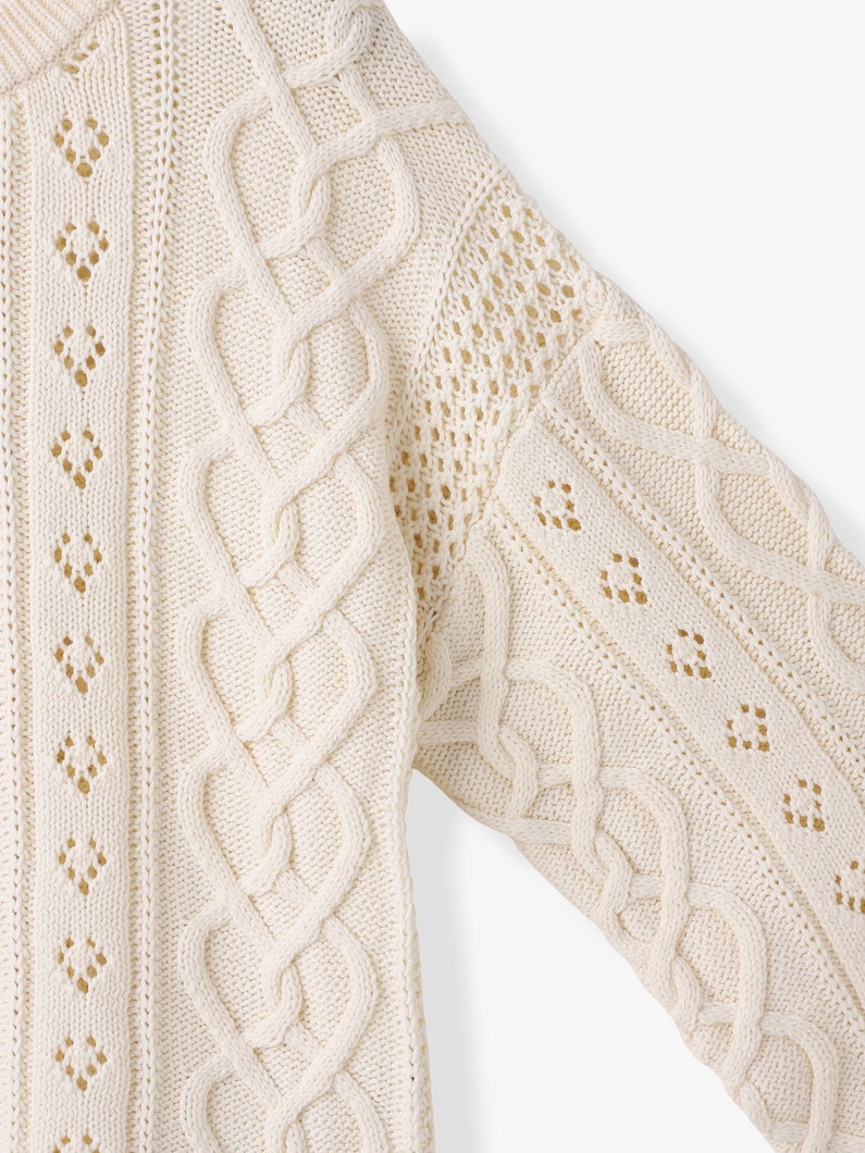 ハート ケーブル ニット プルオーバー 詳細画像 ivory 2