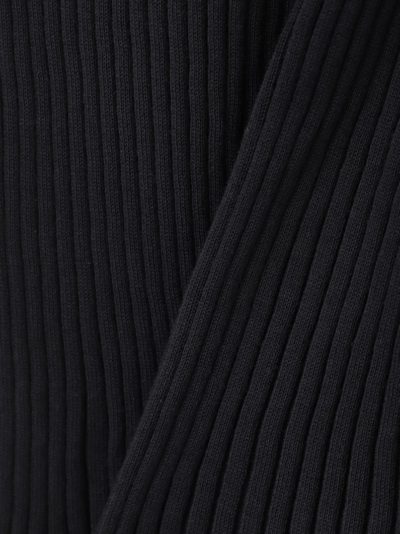 バックボタン リブ ニット トップ 詳細画像 white 3