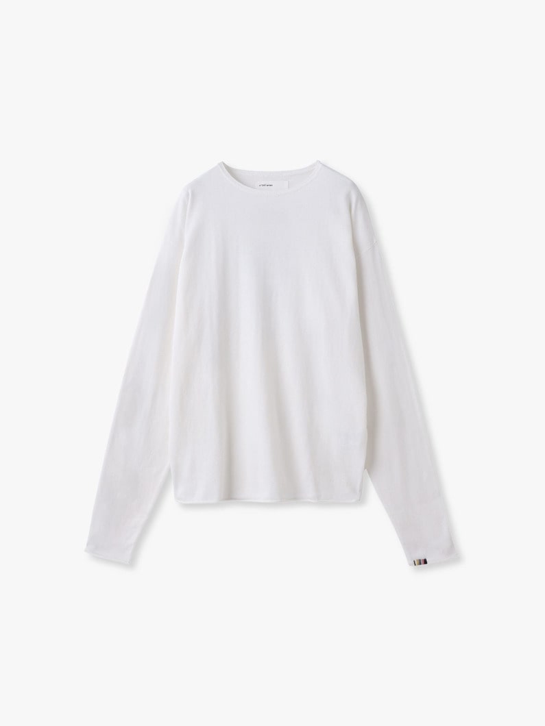 アリーズ コットンカシミア プルオーバー 詳細画像 white 2