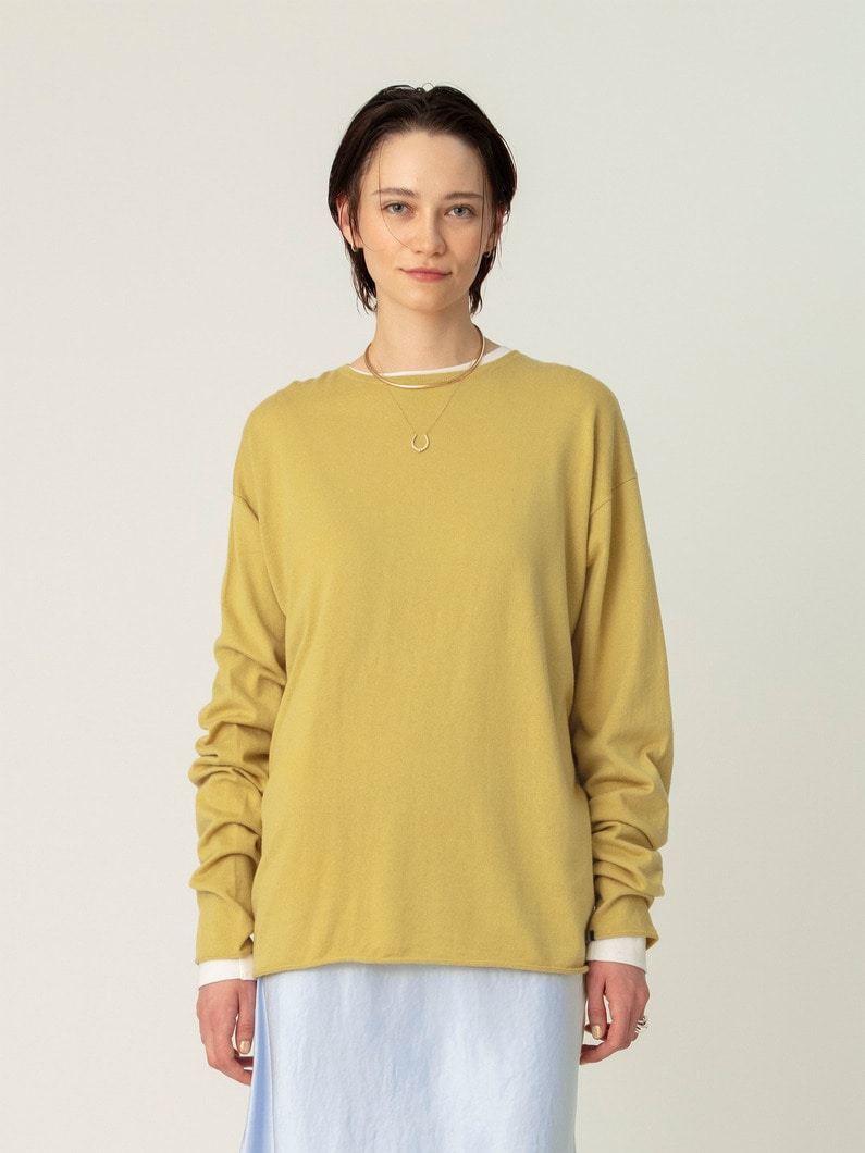 アリーズ コットンカシミア プルオーバー 詳細画像 yellow