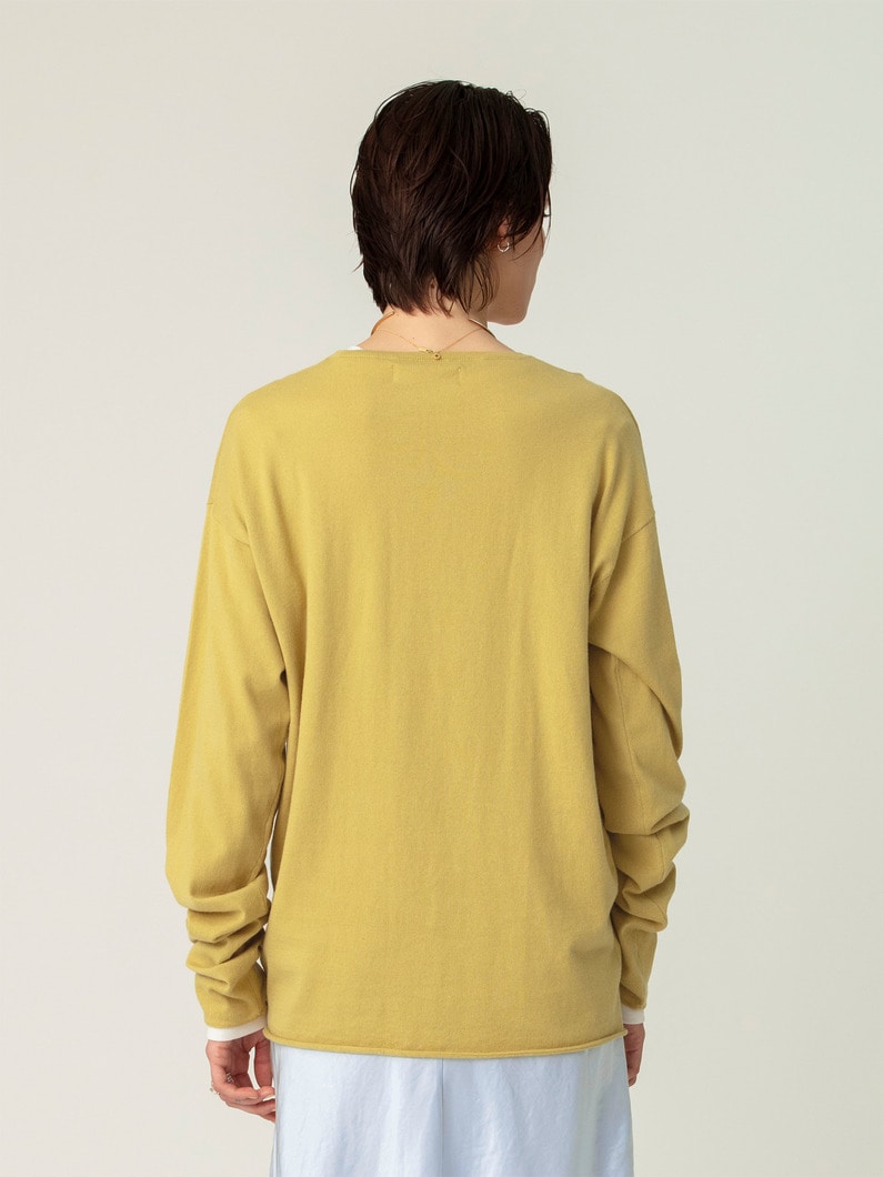 アリーズ コットンカシミア プルオーバー 詳細画像 yellow 2