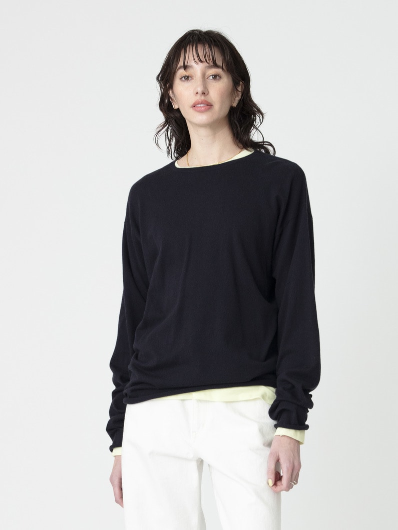 アリーズ コットンカシミア プルオーバー 詳細画像 navy