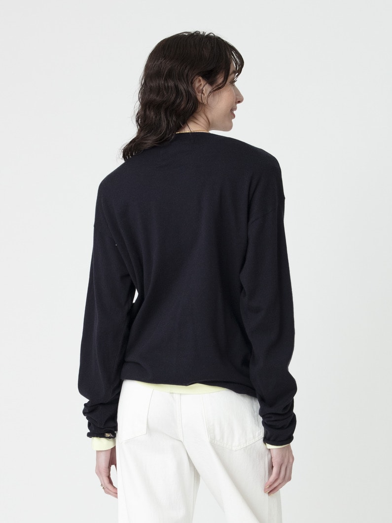 アリーズ コットンカシミア プルオーバー 詳細画像 navy 2