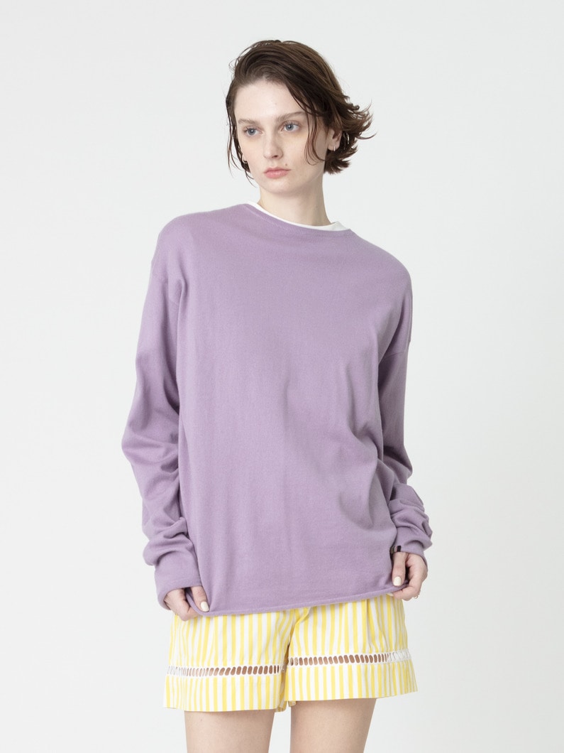 アリーズ コットンカシミア プルオーバー 詳細画像 lavender