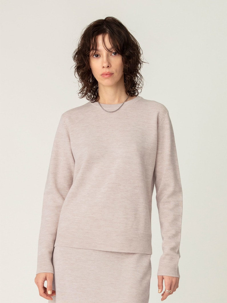 ハイゲージ ミラノリブ クルーネック ニット プルオーバー 詳細画像 ivory 1