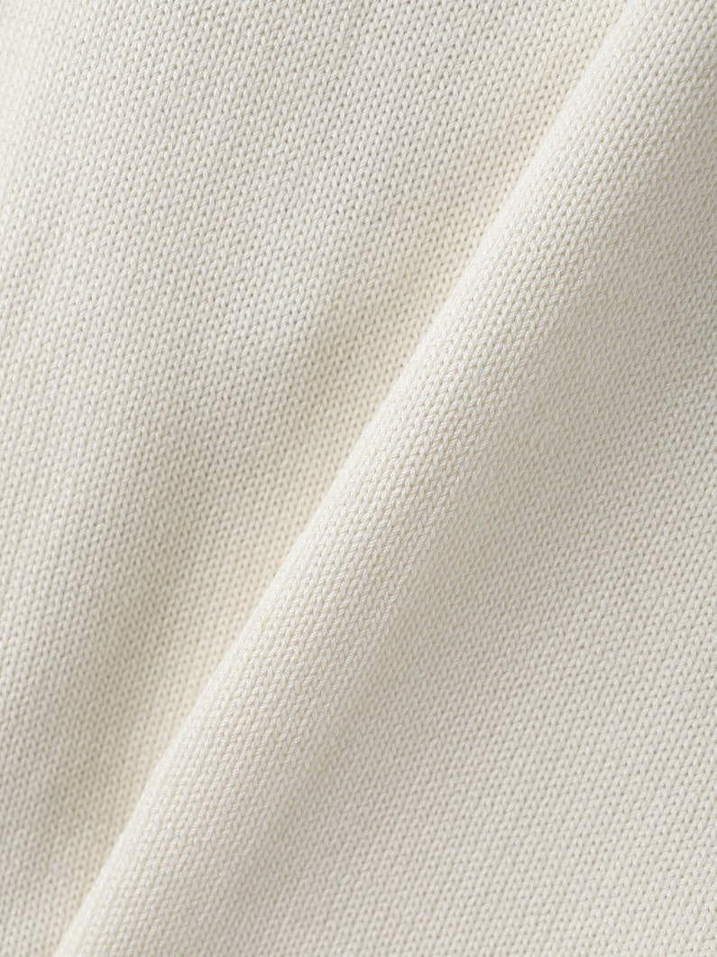 クロシェカラー ニット ポロ トップ 詳細画像 pink 3