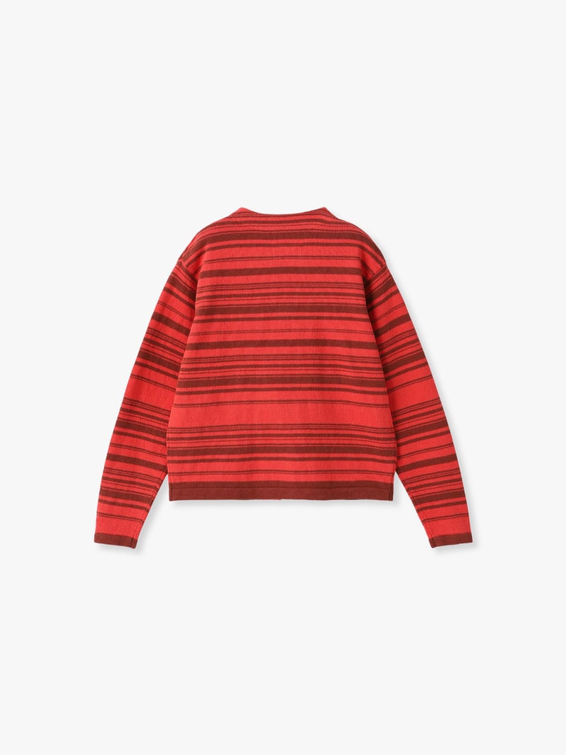 ネイティブストライプ ジップカーディガン 詳細画像 red 1