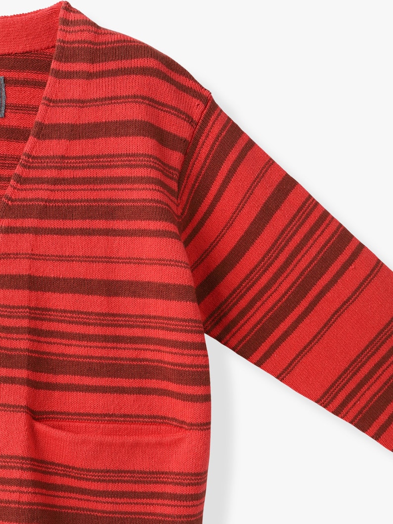 ネイティブストライプ ジップカーディガン 詳細画像 red 2