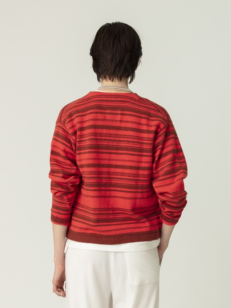 ネイティブストライプ ジップカーディガン 詳細画像 red 2