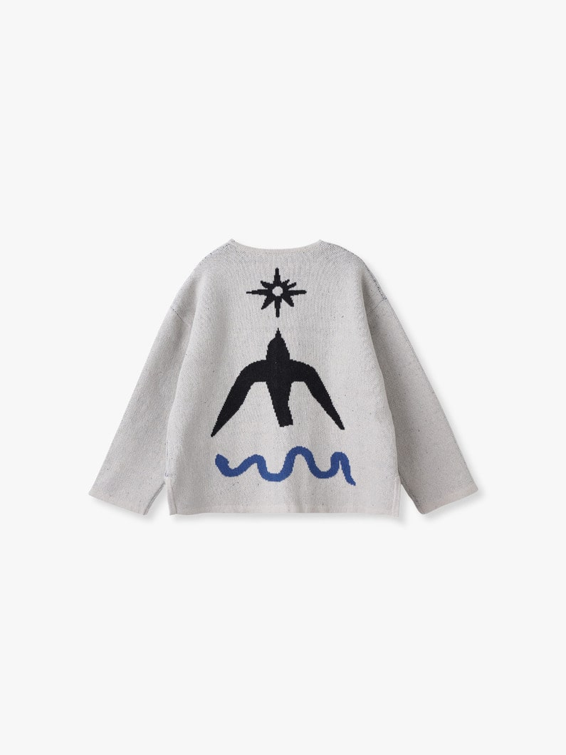 ジャガード ニット カーディガン 詳細画像 ivory 1