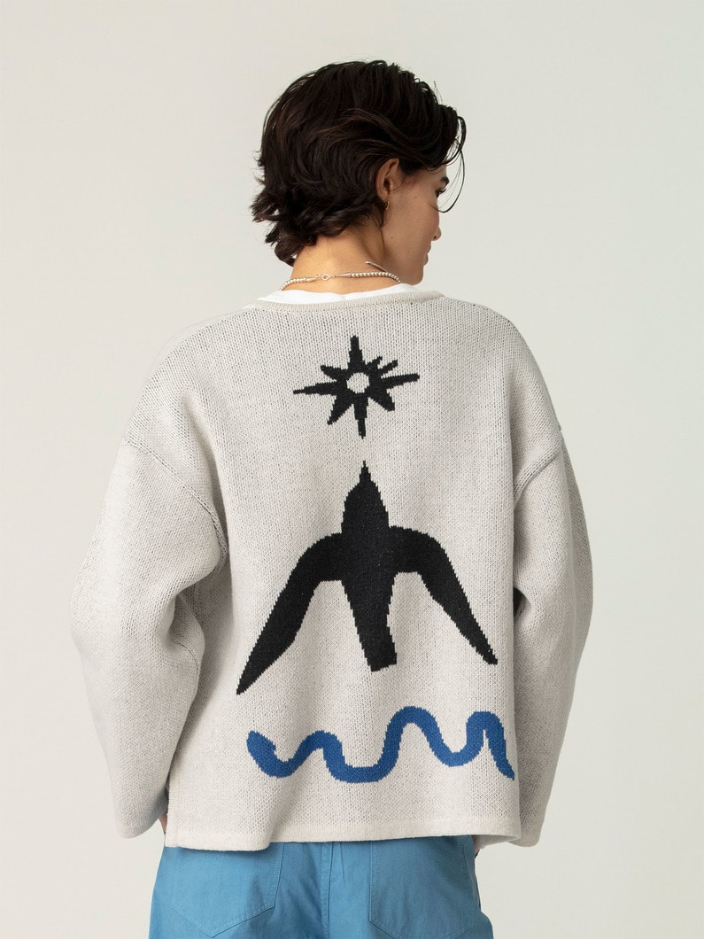 ジャガード ニット カーディガン 詳細画像 ivory 3