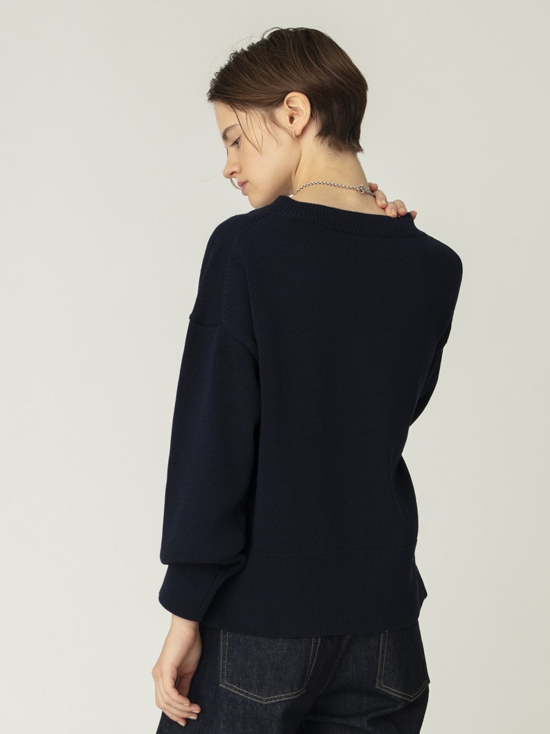 コージー Ｖネック ニットプルオーバー 詳細画像 navy 3