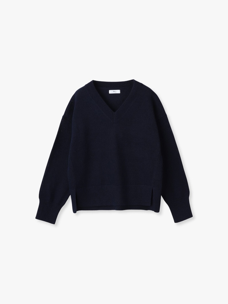 コージー Ｖネック ニットプルオーバー 詳細画像 navy 4