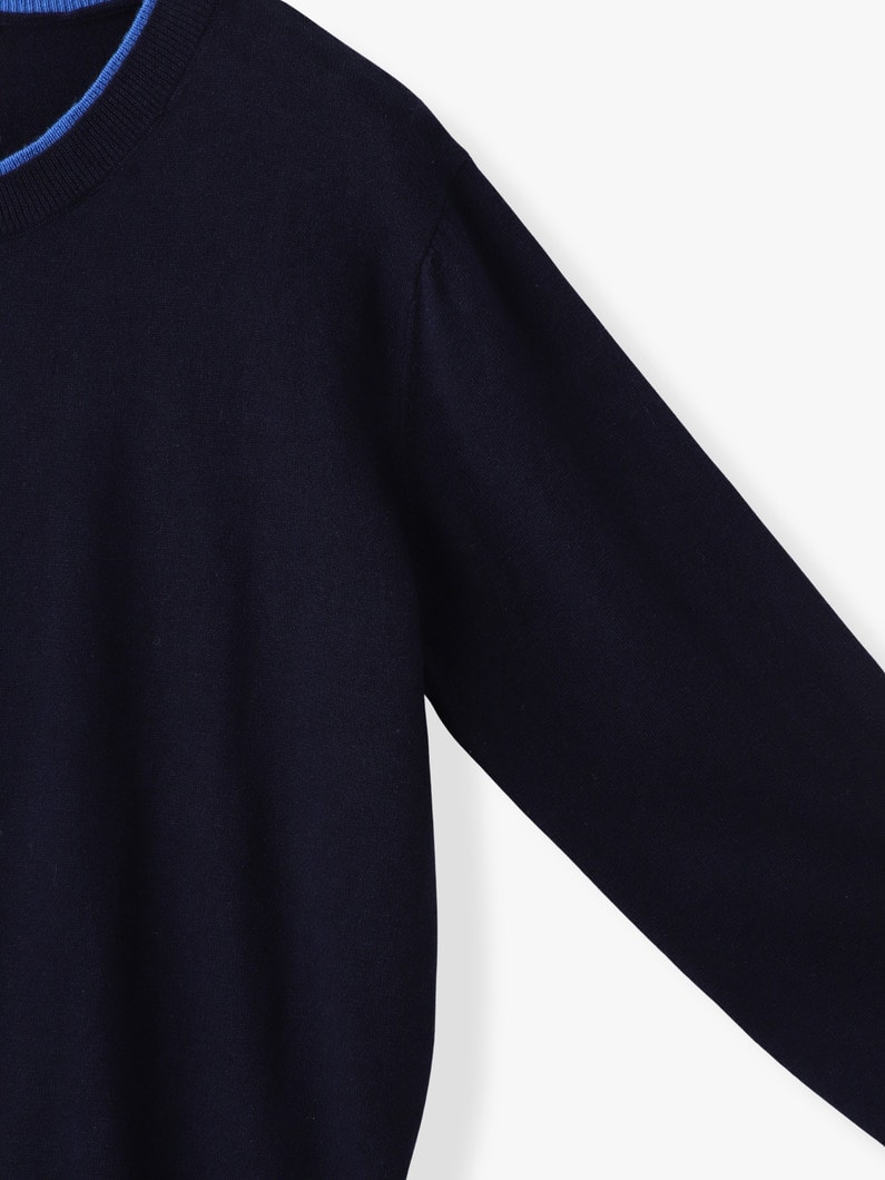 カムデン コットン カシミア ニット プルオーバー 詳細画像 navy 2