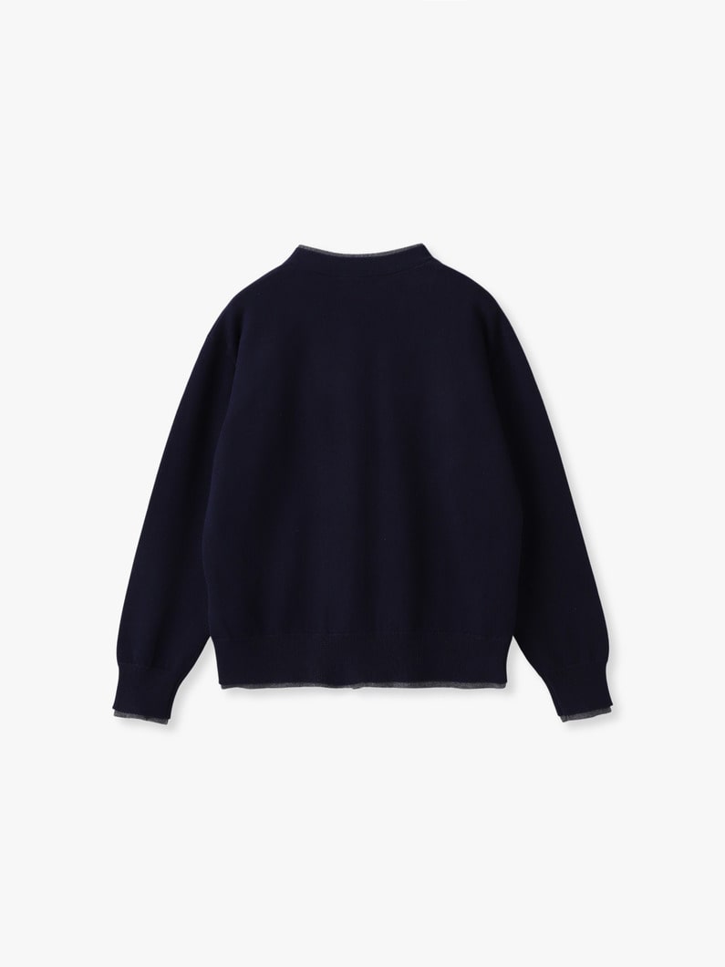 ダコタ コットン カシミア ニット カーディガン 詳細画像 navy 1