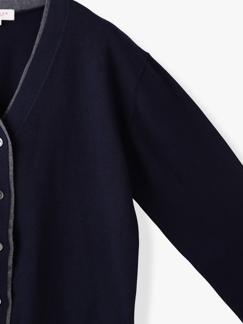 ダコタ コットン カシミア ニット カーディガン 詳細画像 navy 2