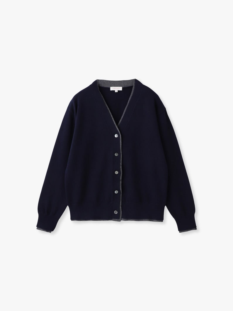 ダコタ コットン カシミア ニット カーディガン 詳細画像 navy 1