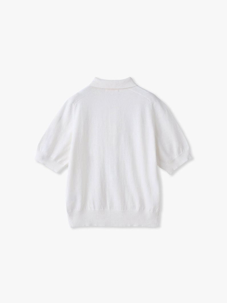 ビリー コットン カシミア ポロ ニット トップ 詳細画像 navy 1