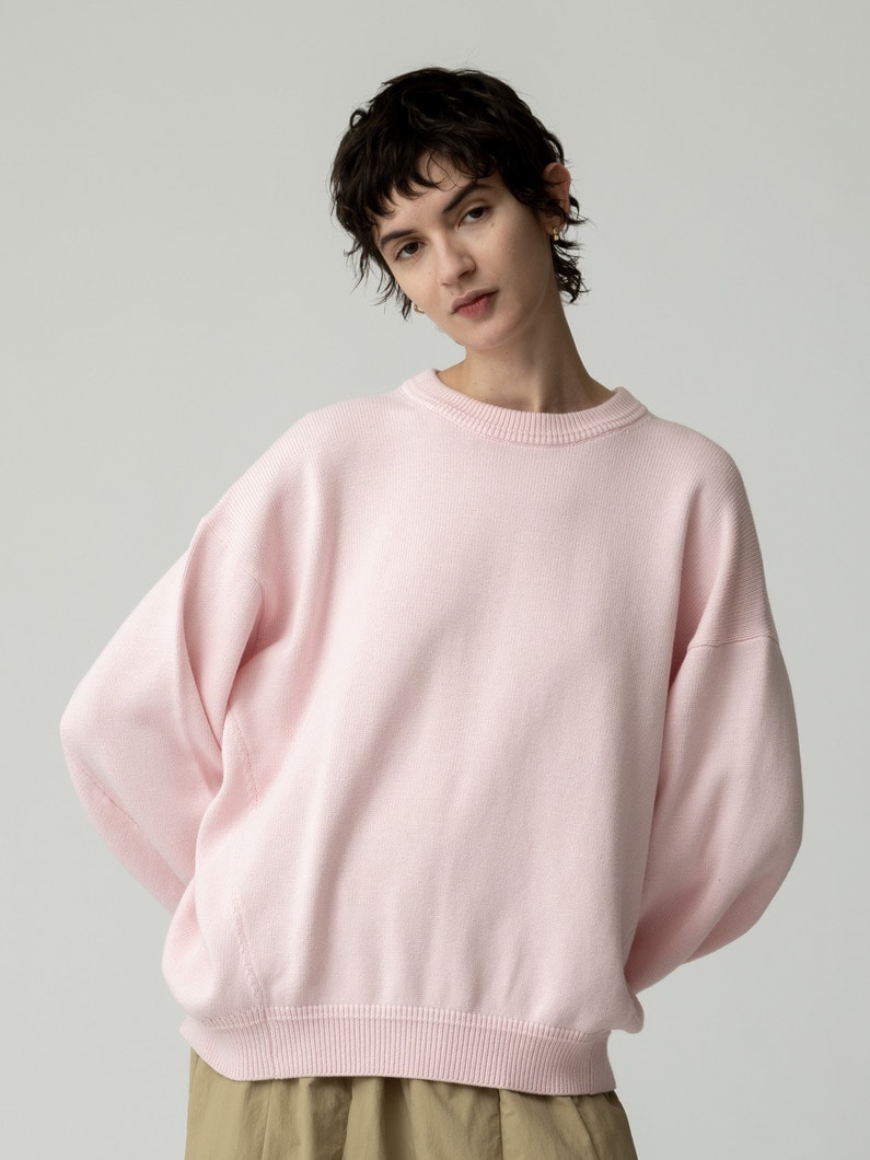 コットン コージー ニット プルオーバー 詳細画像 pink 1
