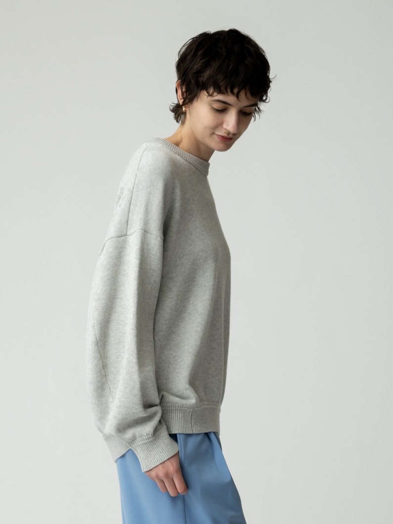 コットン コージー ニット プルオーバー 詳細画像 top gray 2