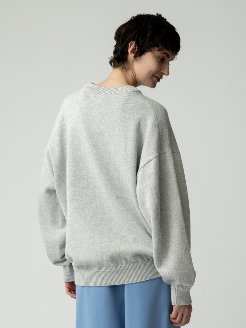 コットン コージー ニット プルオーバー 詳細画像 top gray 3