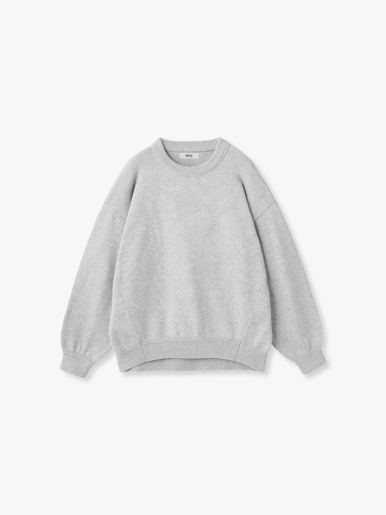 コットン コージー ニット プルオーバー 詳細画像 top gray 4
