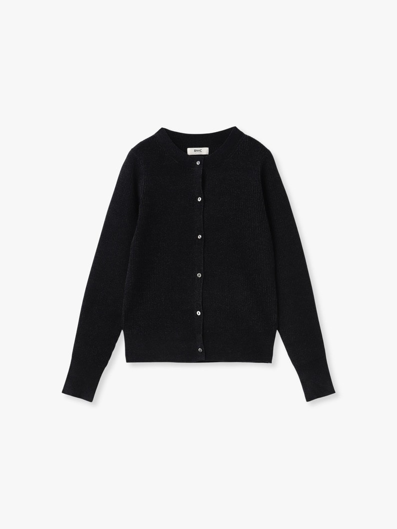 モールヤーン リブ ニット カーディガン 詳細画像 black 3