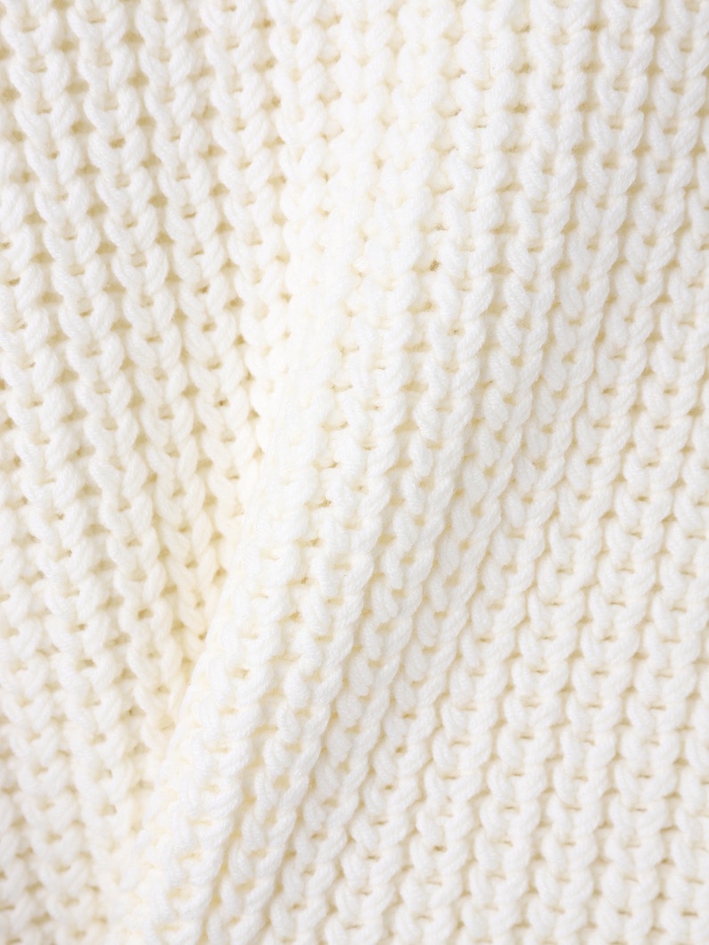 バルキーヤーン カーディガン 詳細画像 white 3