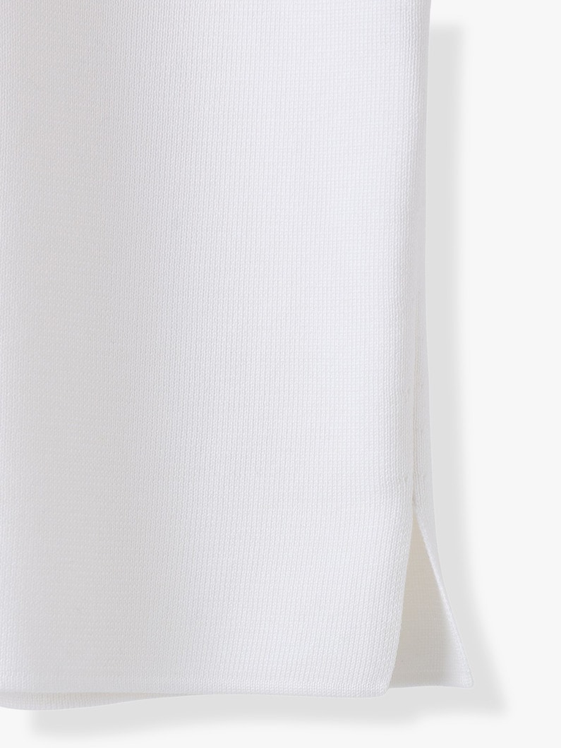 シルク コットン ハイゲージ ニット トップ（ホワイト/ネイビー） 詳細画像 navy 3