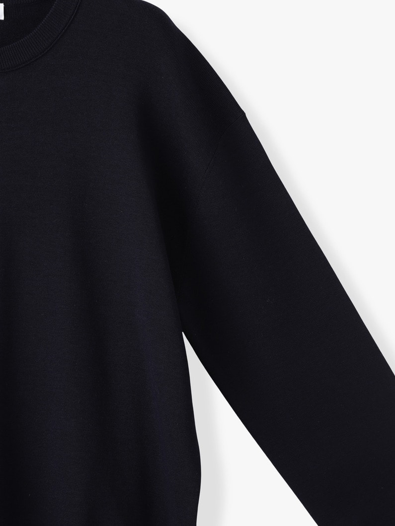 シルク コットン ハイゲージ ニット プルオーバー（ホワイト/ネイビー） 詳細画像 white 2