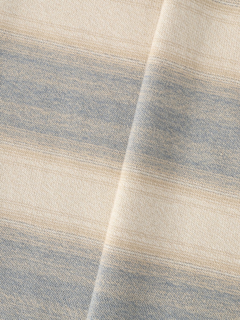 コットンシルク グラディエント ストライプ ニット トップ 詳細画像 multi 3