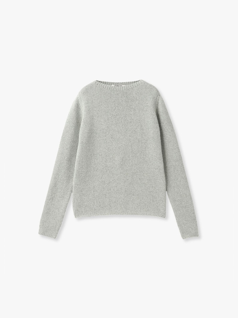 カシミア シルク メランジ ニット トップ 詳細画像 mint