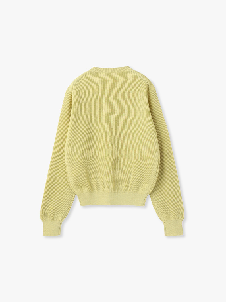 フラットヤーン リブニット プルオーバー 詳細画像 yellow 1