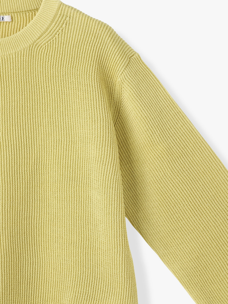 フラットヤーン リブニット プルオーバー 詳細画像 yellow 2