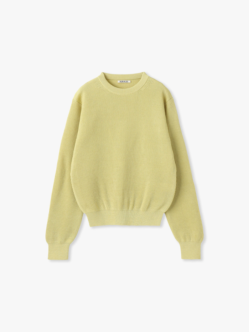 フラットヤーン リブニット プルオーバー 詳細画像 yellow 1