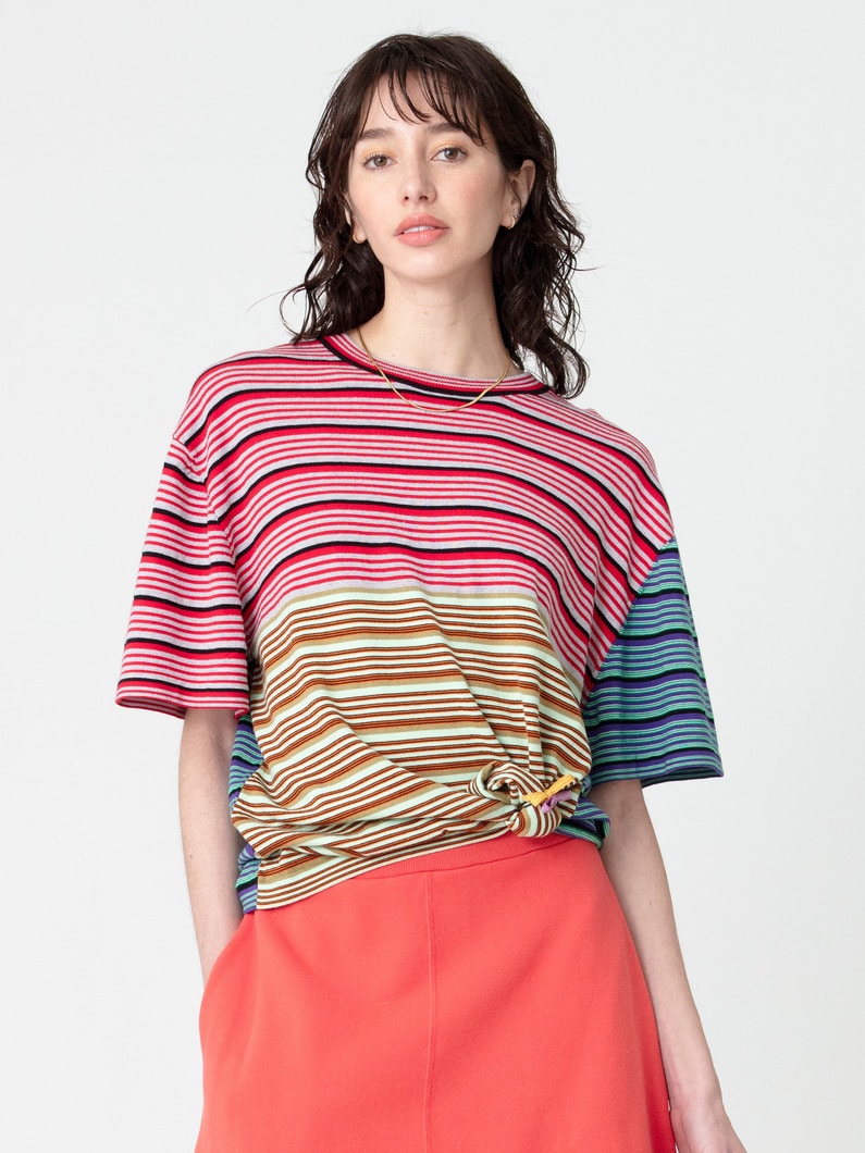 フィフィ マルチストライプ ニットプルオーバー 詳細画像 multi 4