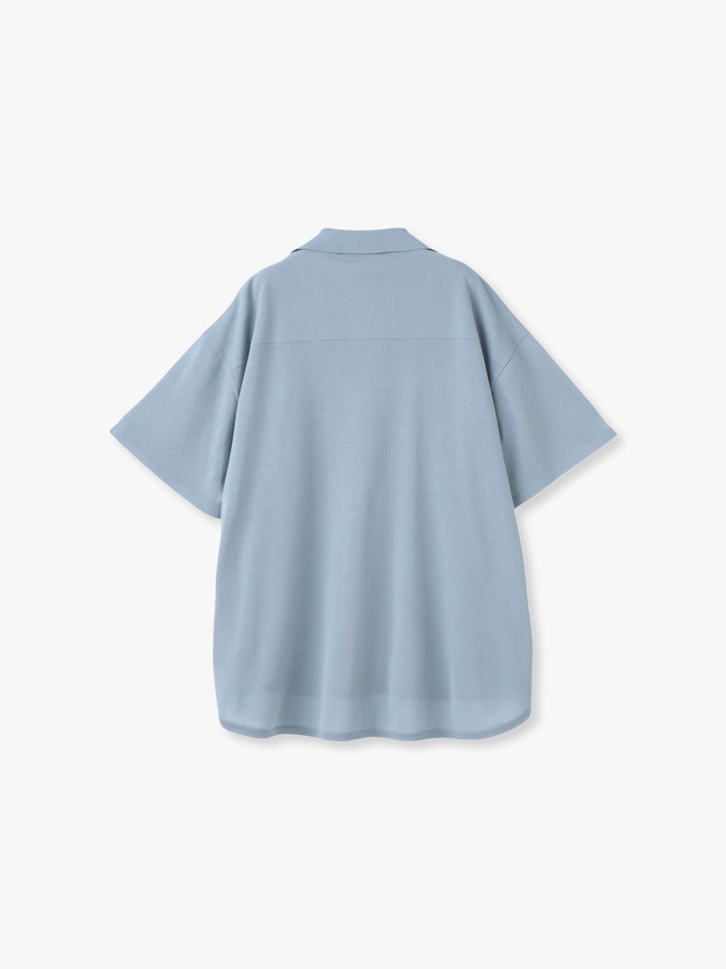 ハイツイスト コットン ニット シャツ 詳細画像 blue gray 1