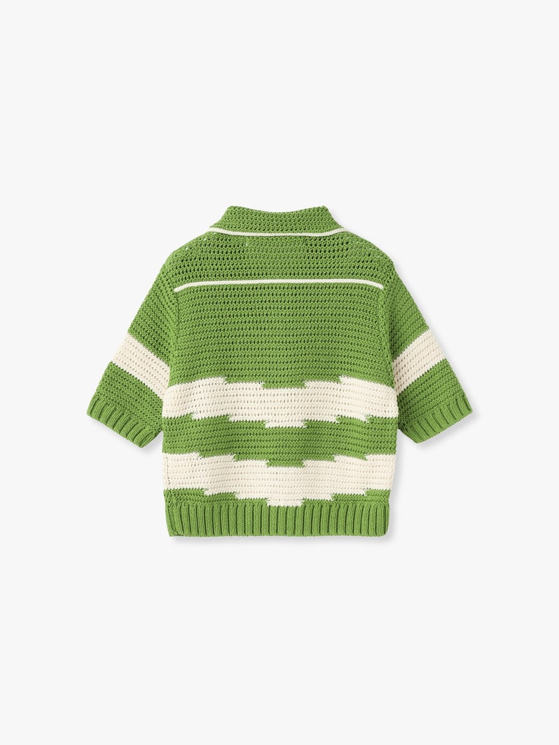 S/S ラケット ニット トップ 詳細画像 green 1