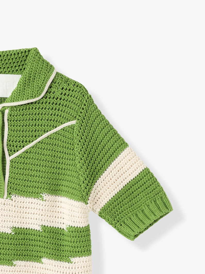 S/S ラケット ニット トップ 詳細画像 green 2