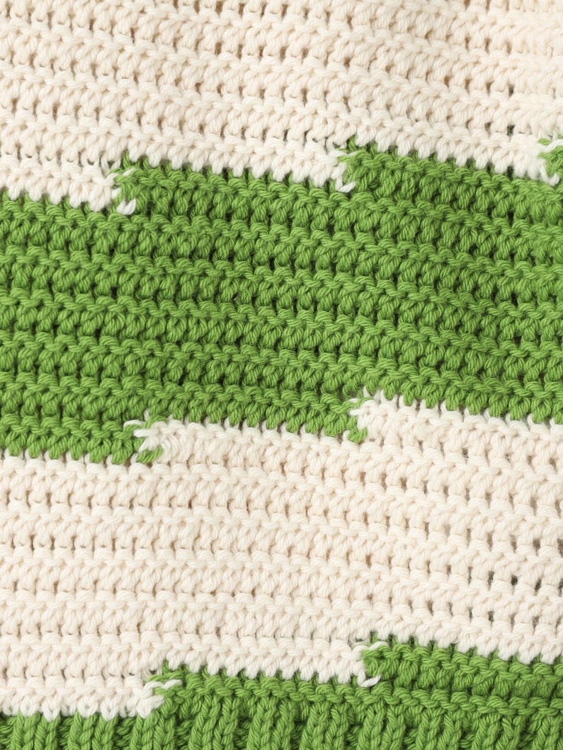 S/S ラケット ニット トップ 詳細画像 green 3