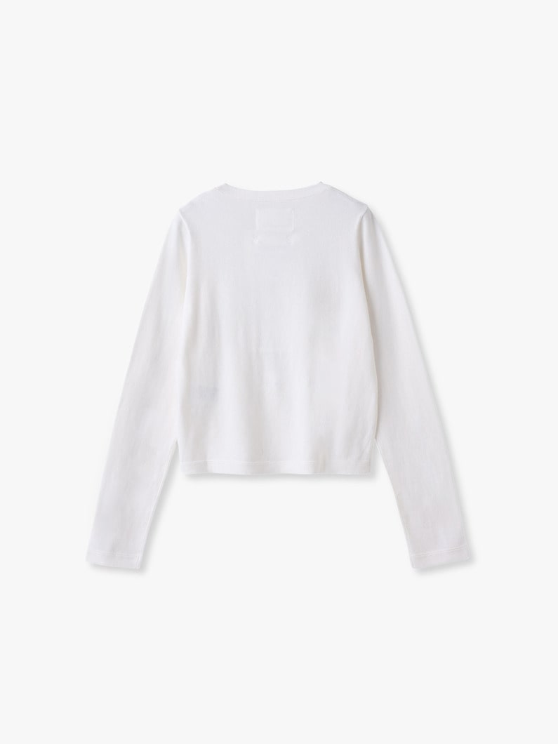 リサ コットンカシミア ロングスリーブティー 詳細画像 white 1