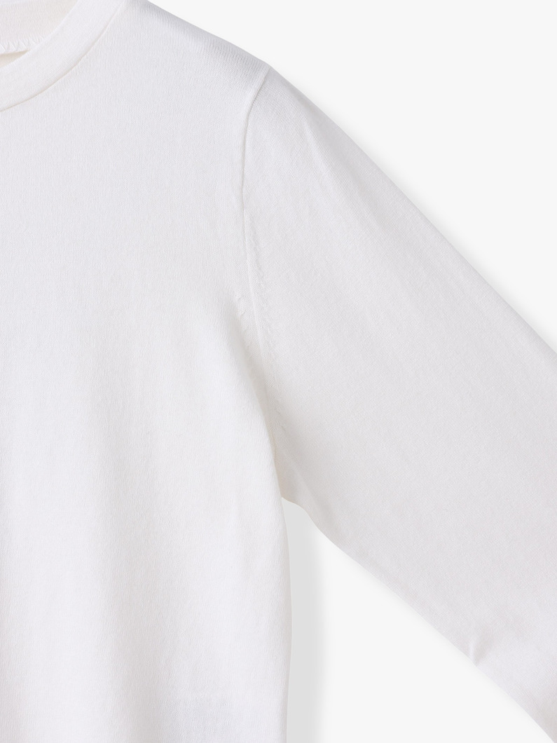 リサ コットンカシミア ロングスリーブティー 詳細画像 white 2