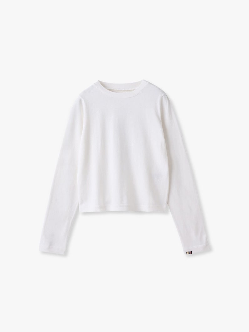 リサ コットンカシミア ロングスリーブティー 詳細画像 white 3