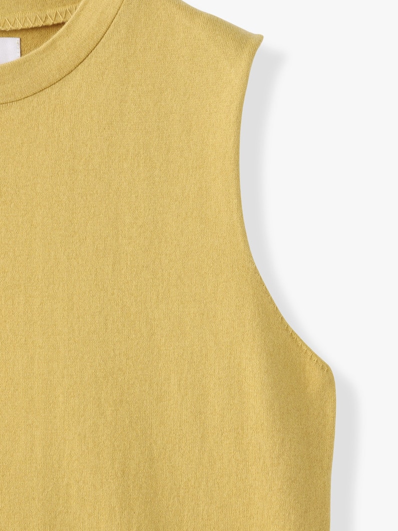 プレーヤー コットンカシミア スリーブレス トップ 詳細画像 white 2