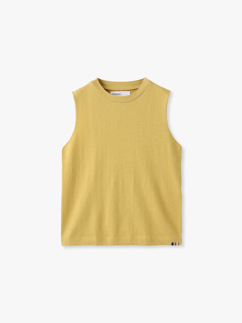 プレーヤー コットンカシミア スリーブレス トップ 詳細画像 yellow