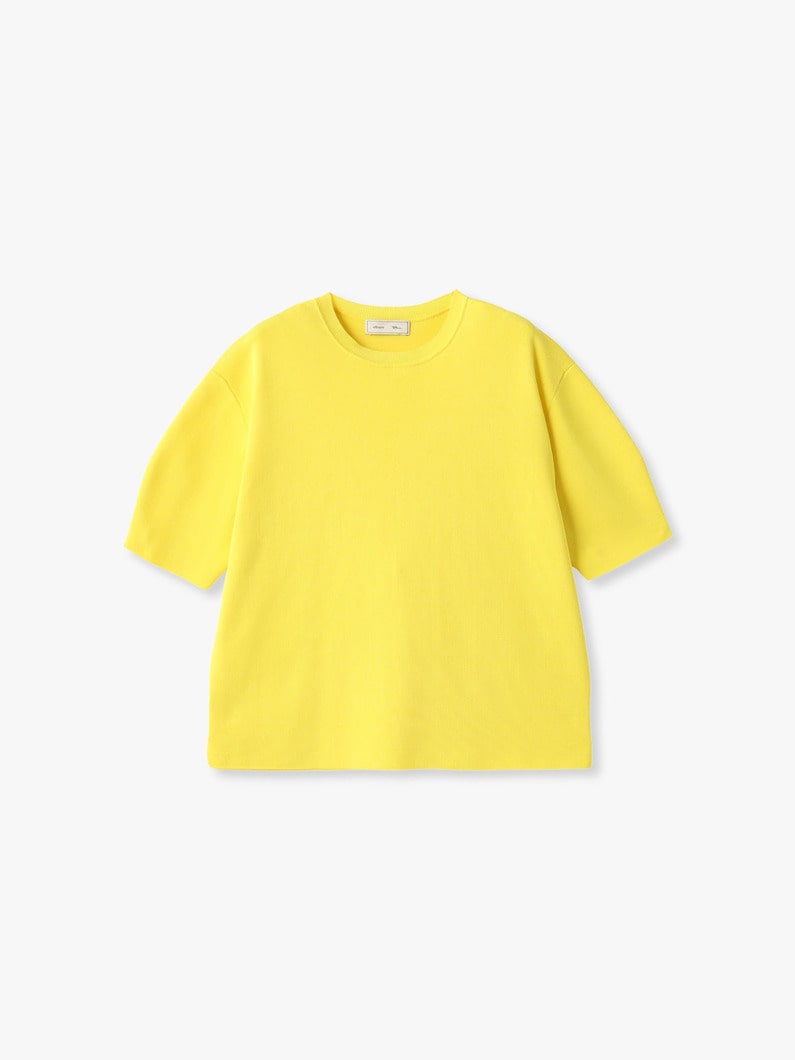 シルク コットン ハイゲージ ニット トップ（イエロー/ブルー） 詳細画像 yellow 4