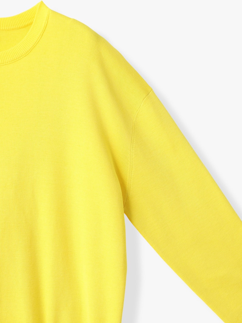 シルク コットン ハイゲージ ニット プルオーバー（イエロー/ブルー） 詳細画像 yellow 2