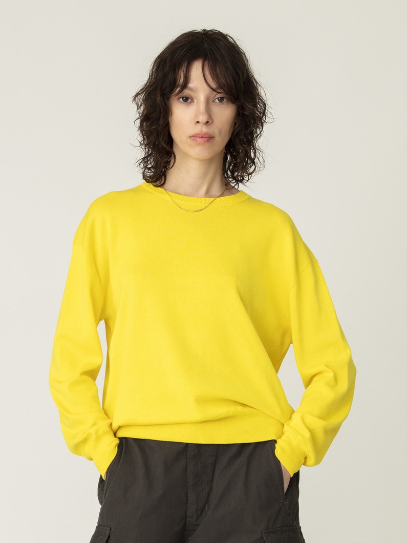 シルク コットン ハイゲージ ニット プルオーバー（イエロー/ブルー） 詳細画像 yellow 1