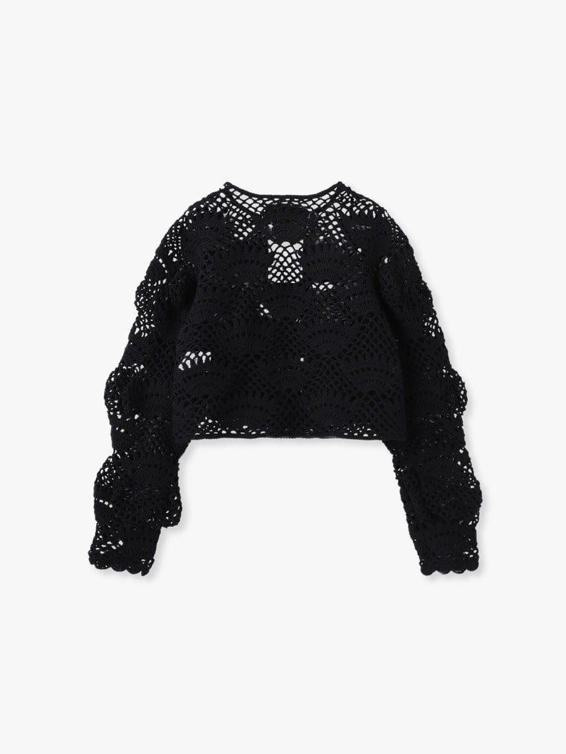 アンステイブル クロシェ ニット カーディガン（ブラック） 詳細画像 black 1